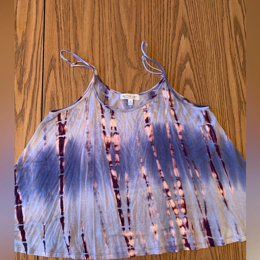 Tie dye crop top tank top Y2K festival top  EDM concert country - Picture 4 of 5